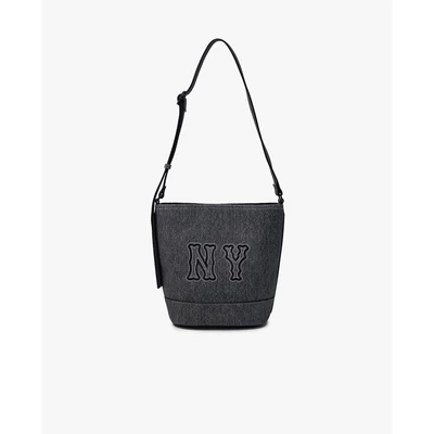 MLB - Túi đeo vai nữ Denim Coopers Mega_3ABML054N-50BKS