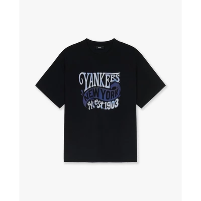 MLB - Áo thun unisex tay ngắn Summer Letter Graphic_3ATSX0553-50BKS