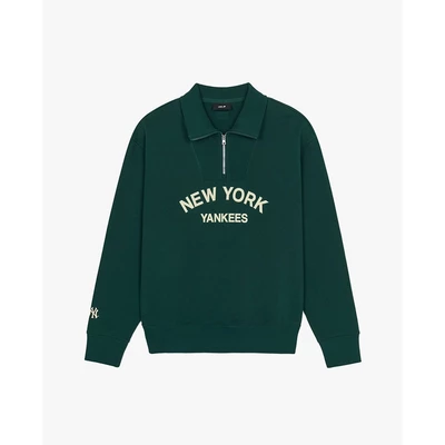 MLB - Áo sweatshirt unisex cổ bẻ tay dài Varsity Lettering_3AMTV0244-50GND