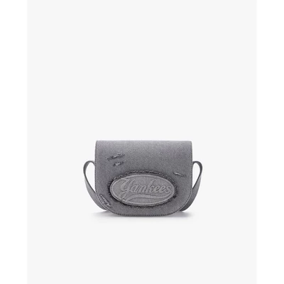 MLB - Túi đeo chéo nữ phom chữ nhật Cursive Vintage Denim_3ACRVD15N-50GRS
