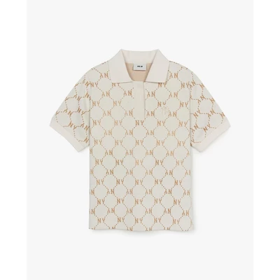 MLB - Áo polo nữ Dia Monogram Jacquard_3FPQM0253-50IVS