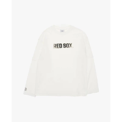 MLB - Áo thun unisex cổ tròn tay dài in logo_3ATSB0854-43IVS