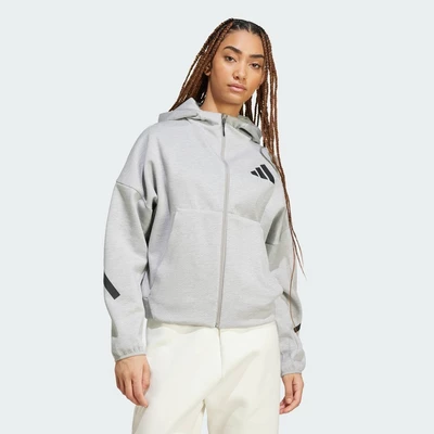 adidas Lifestyle adidas Z.N.E. Full-Zip Hoodie Women Grey JD9593