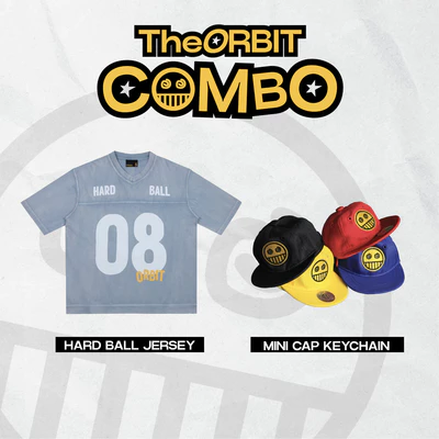 COMBO ÁO + PHỤ KIỆN THE ORBIT Hard Ball Jersey  + Mini Cap Keychain - Local Brand Chính Hãng
