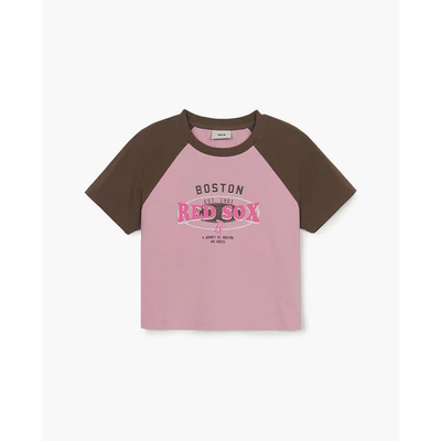 MLB - Áo croptop nữ cổ tròn tay ngắn Classic Varsity_3FTSV0853-43PPM