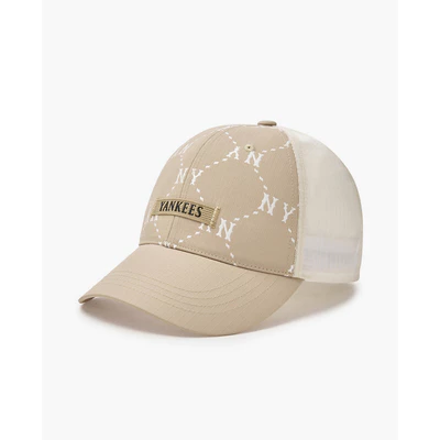 MLB - Nón bóng chày unisex Diamond Monogram Sporty Mesh_3AMCM0153-50BGD