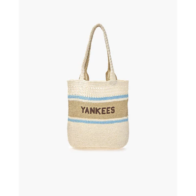 MLB - Túi tote unisex dệt kim phom chữ nhật Summer_3AORR0153-50IVS