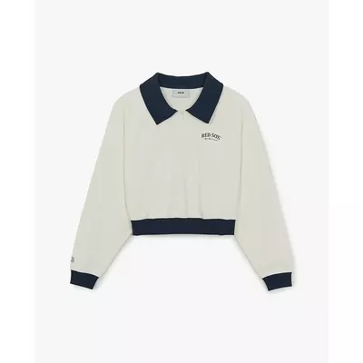MLB - Áo sweatshirt nữ cổ bẻ tay dài Varsity Sportive_3FMTV1561-43CRS