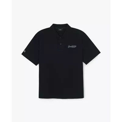 MLB - Áo polo unisex cổ bẻ tay ngắn Varsity Small Cursive_3APQV0163-50BKS