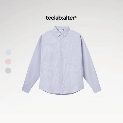Sơ Mi Dài Tay Kẻ Sọc Teelab Alter Oxford Symbol Logo Oversized Shirt SS047