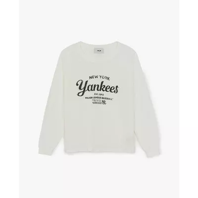 MLB - Áo sweatshirt nữ cổ tròn tay dài Varsity_3FKPV0363-50IVS