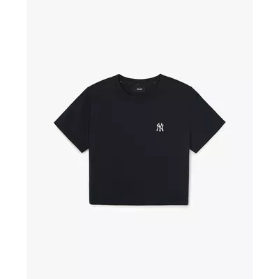 MLB - Áo croptop nữ cổ tròn tay ngắn Basic_3FTSB1263-50BKS