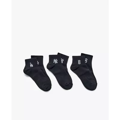 MLB - Set 3 vớ unisex cổ thấp Small Logo_3ASOLS15N-00MGS