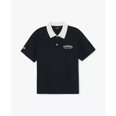 MLB - Áo polo unisex cổ bẻ tay ngắn Basic Small Letter_3APQB0263-50BKS