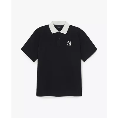 MLB - Áo polo unisex cổ bẻ tay ngắn Varsity_3APQV0263-50BKS