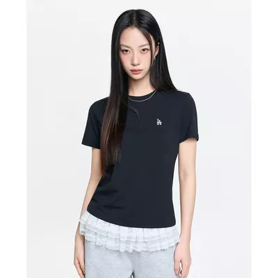 MLB - Áo thun nữ cổ tròn tay ngắn Basic_3FTSB5063-07BKS