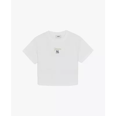 MLB - Áo croptop nữ cổ tròn tay ngắn Sheriff Logo_3FTSB8463-50WHS
