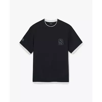 MLB - Áo thun unisex tay ngắn Basic Colorful Street Logo Layered_3ATSB0963-50BKS