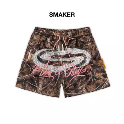 [SMAKER] Quần đùi ngắn vải luới thoáng mát hoạ tiết lính màu nâu - VVS & BETTER MESH SHORT IN CAMO