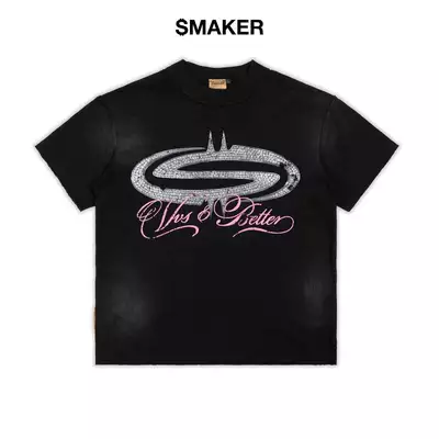 [SMAKER] Áo thun màu đen 100% cotton in chữ nam - VVS & BETTER TEE IN BLACK