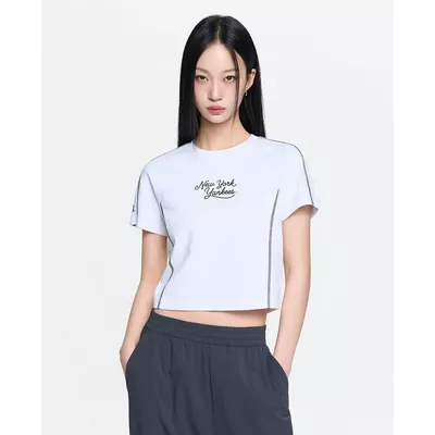 MLB - Áo croptop nữ cổ tròn tay ngắn Sportive Track_3FTSV0263-50WHS