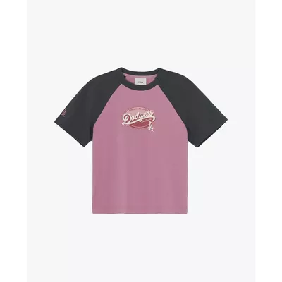 MLB - Áo croptop nữ cổ tròn tay ngắn Vintage Colorblock_3FTSV1863-07PKS