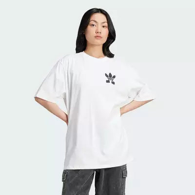 adidas Phong cách sống Áo Thun Graphic Treffy Walks Nữ trắng IW0831