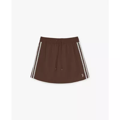 MLB - Quần short giả váy nữ lưng thun Varsity_3FSKV0263-43BRN