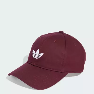 adidas Lifestyle Adicolor Classic Trefoil Baseball Cap Unisex Burgundy JZ4928