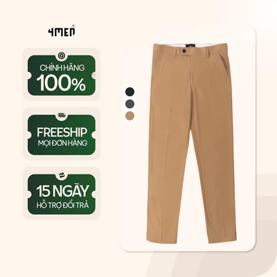 Quần Tây Slimfit Pocket Mini 4MEN QT044 basic dễ mix đồ, form đứng tôn dáng, vải sợi tổng hợp thoáng mát