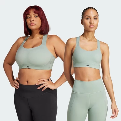adidas Gym & Training Áo Bra Tập Luyện TLRD Impact Luxe Nâng Đỡ Mạnh Nữ màu xanh lá JI8014
