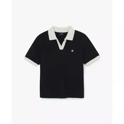 MLB - Áo polo nữ cổ V tay ngắn Basic_3FPQB0663-50BKS
