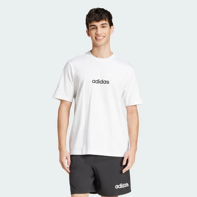 adidas Lifestyle Essentials Linear Single Jersey Tee Men White JE9000