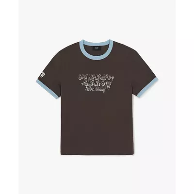 MLB - Áo thun unisex cổ tròn tay ngắn Letter Graphic_3ATSV5163-14BRD