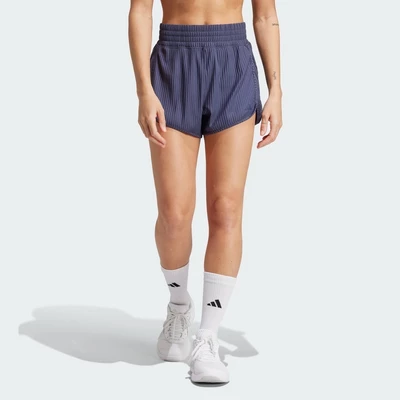 adidas Gym & Training Quần Short Thun Gân 3 Sọc Tiệp Màu Pacer All Gym Seasonal Nữ Màu xanh da trời IK5457
