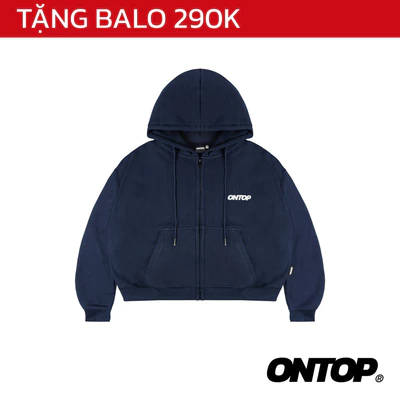 Áo hoodie zip dáng ngắn ONTOP | O25-AK1-XD
