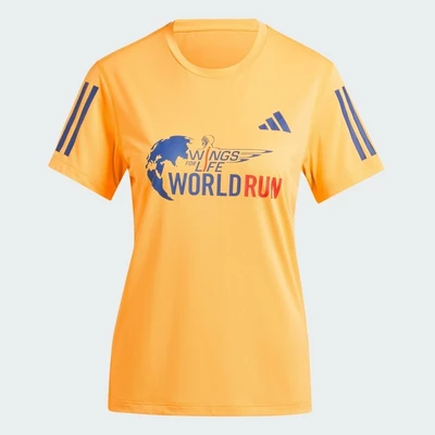 adidas Chạy Áo Thun Tham Gia Wings for Life World Run Nữ trái cam JI7631