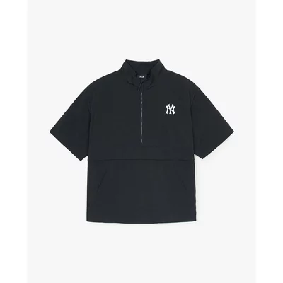 MLB - Áo khoác gió unisex cổ trụ tay ngắn Goffcore Anorak_3AWJB0553-50BKS