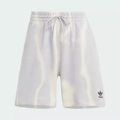 adidas Phong cách sống Quần Sweat Short Phủ Họa Tiết Nhuộm Nữ Xám IU2484