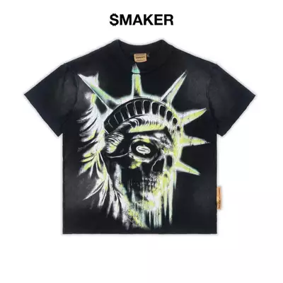 [SMAKER] Áo thun 100% cotton màu đen - STAY LOW MOVE LETHAL WASHED TEE IN BLACK