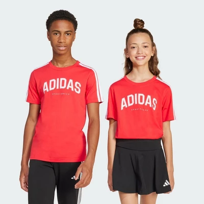 adidas Phong cách sống Áo Thun Trẻ Em Graphic Codes Collegiate Trẻ em Đỏ JI6673