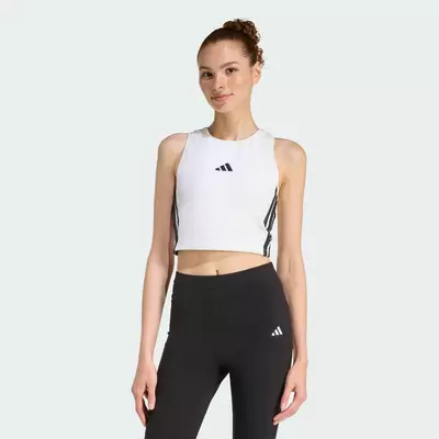 adidas Phong cách sống ÁO TANK TOP LÓT ĐỆM 3 GẠCH ESSENTIALS Nữ trắng JZ6876