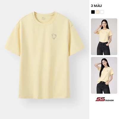 Áo Thun Nữ 5S FASHION In Tối Giản Tinh Tế, Mặc Đẹp Mỗi Ngày W0ATS26018