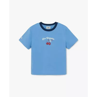 MLB - Áo croptop nữ cổ tròn tay ngắn Summer Fruits_3FTSN6363-07SBP