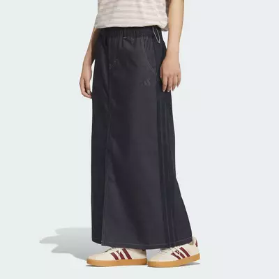 adidas Phong cách sống CHÂN VÁY DENIM DÁNG RỘNG STADIUM CHROME Nữ Màu xanh da trời KF8216