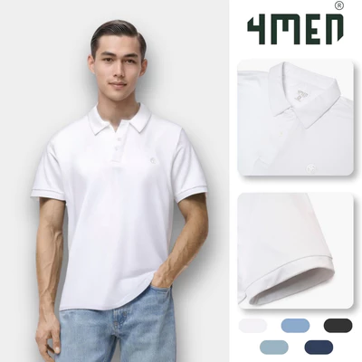Áo Polo Thể Thao In Logo 4M Tròn Form Regular PO171 mềm mại, thoáng khí, co giãn, thấm hút mồ hôi, giá rẻ
