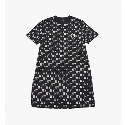 MLB - Đầm mini cổ tròn tay ngắn Classic Monogram_3FOPM0543-50BKS