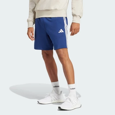 adidas Phong cách sống Quần Short Vải Thun Da Cá 3 Sọc Essential Nam Màu xanh da trời JE6417
