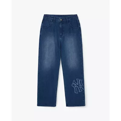 MLB - Quần jeans nam ống rộng thêu logo_3LDPB0444-50INS