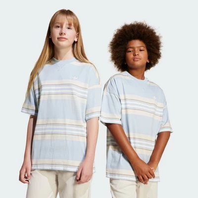 adidas Phong cách sống Áo Thun Oversize Trẻ Em Trẻ em Màu xanh da trời JC9078